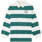 Moncler Women's Genius x Palm Angels Rugby Shirt in Green/White