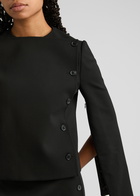 Courrèges Zip-embellished Wool-blend Jacket Black