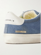 Golden Goose - Soul Star Leather-Trimmed Suede Sneakers - Blue
