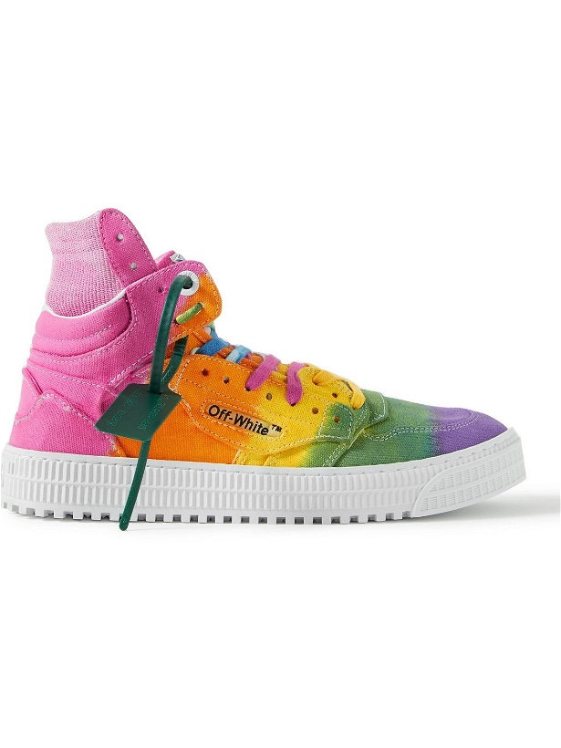 Photo: Off-White - 3.0 Off Court Supreme Printed Canvas High-Top Sneakers - Pink