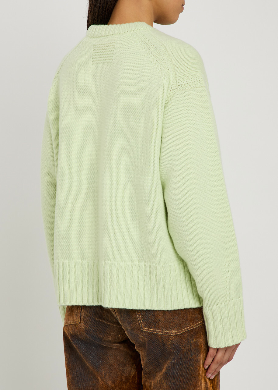 Guest In Residence Cozy Crew-neck Cashmere Jumper Light Green
