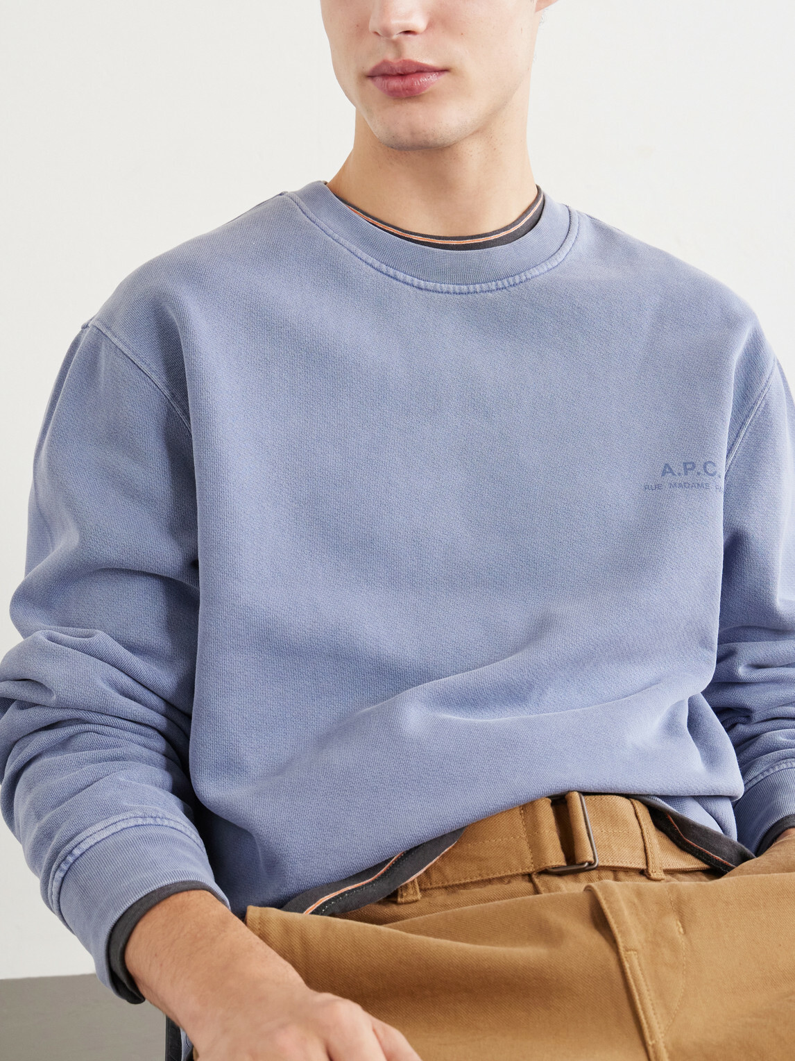 A.P.C. - Fernando Logo-Print Cotton-Jersey Sweatshirt - Blue