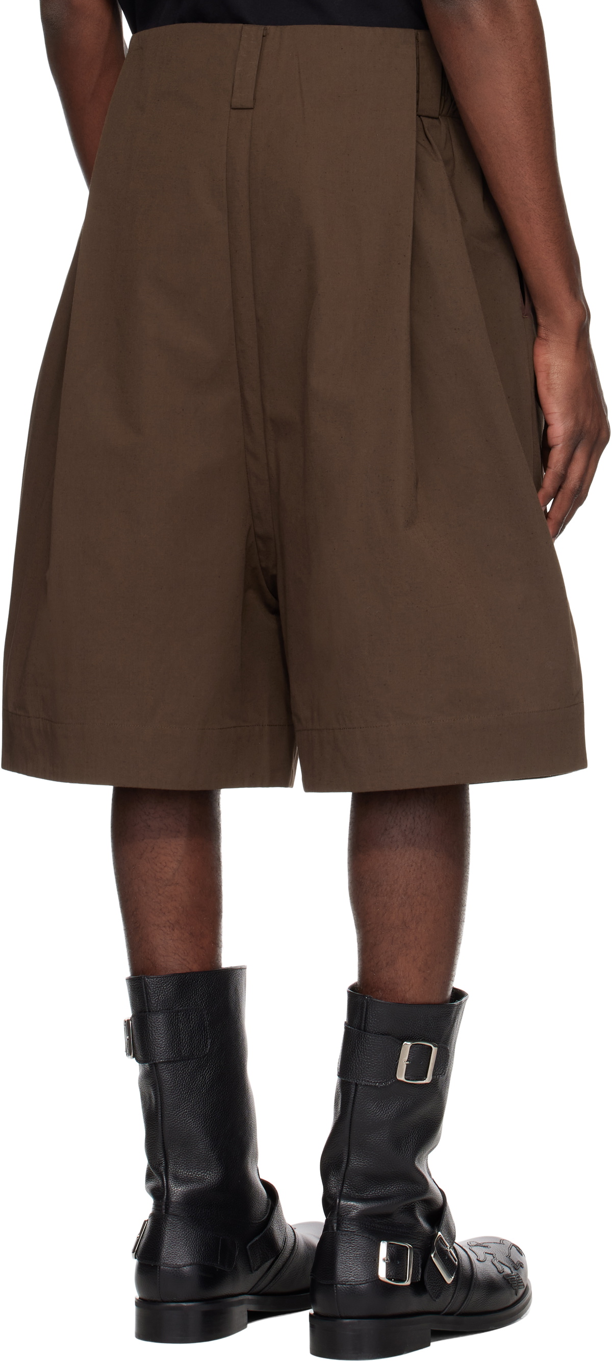 pet-tree-kor Brown Tension Shorts pet-tree-kor