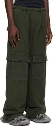 GREG ROSS Khaki Cargo Lounge Pants