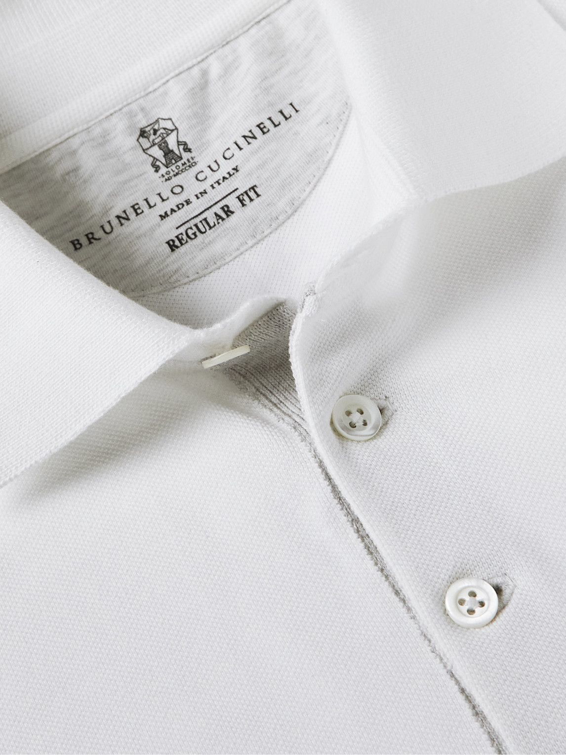 Brunello Cucinelli Logo-Print Polo Shirt