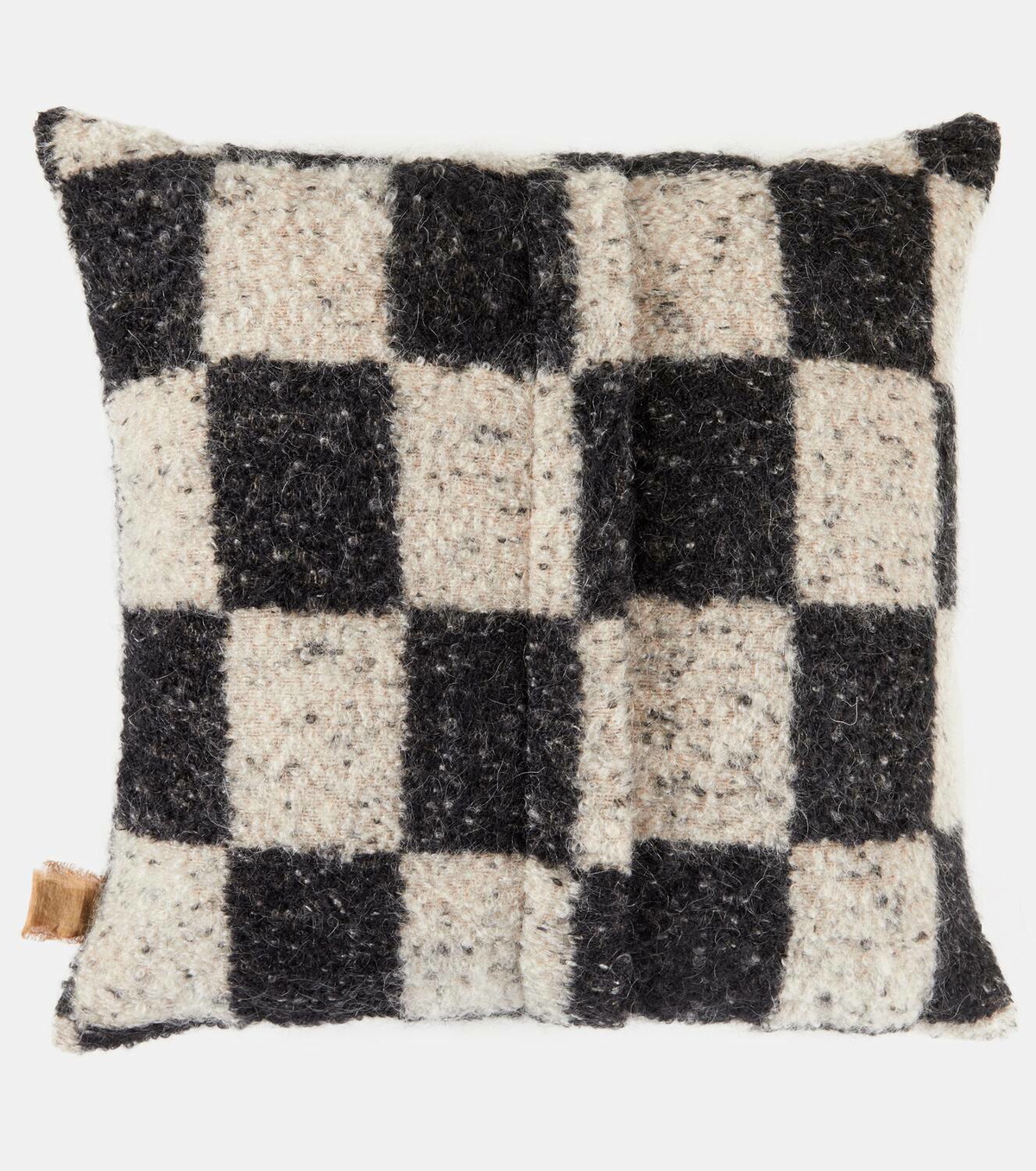 The House of Lyria Ronce checked wool-blend cushion