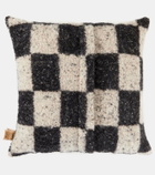 The House of Lyria Ronce checked wool-blend cushion