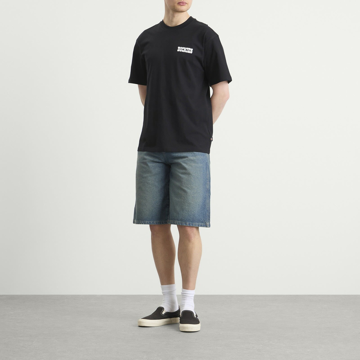 Dickies Men's 958 Loose Denim Shorts in Khaki Tinted Blue