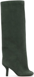 MM6 Maison Margiela Green Anatomic Tall Boots