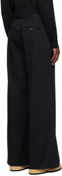 Moschino Black Pleated Trousers