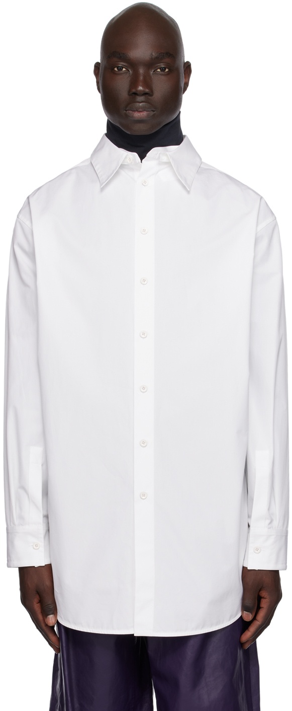 Photo: Jil Sander White Detachable Collar Shirt