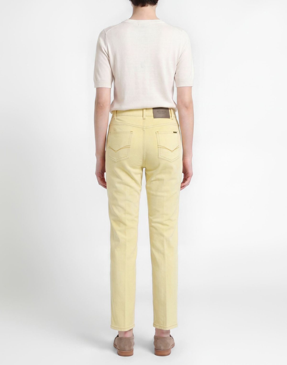 Peserico Womens Jeans Pastel in Yellow