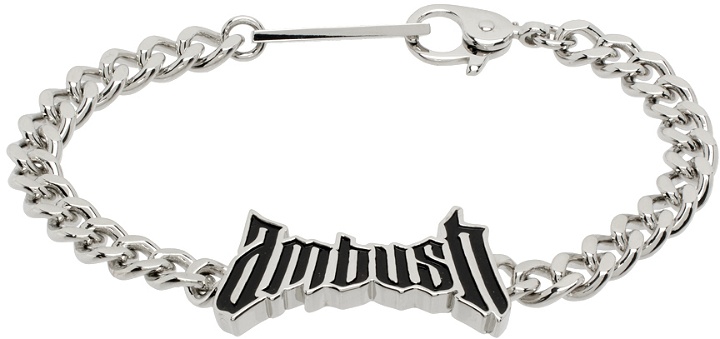 Photo: AMBUSH Silver Trad Logo Charm Bracelet
