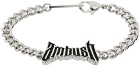 AMBUSH Silver Trad Logo Charm Bracelet