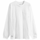 WTAPS Men's 12 Long Sleeve Printed T-Shgirt in White