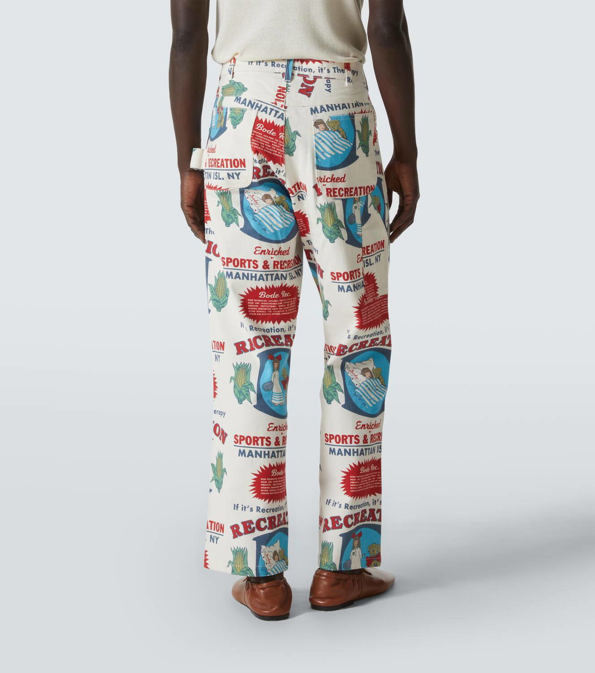 Bode Enrichment Knolly Brook cotton straight pants