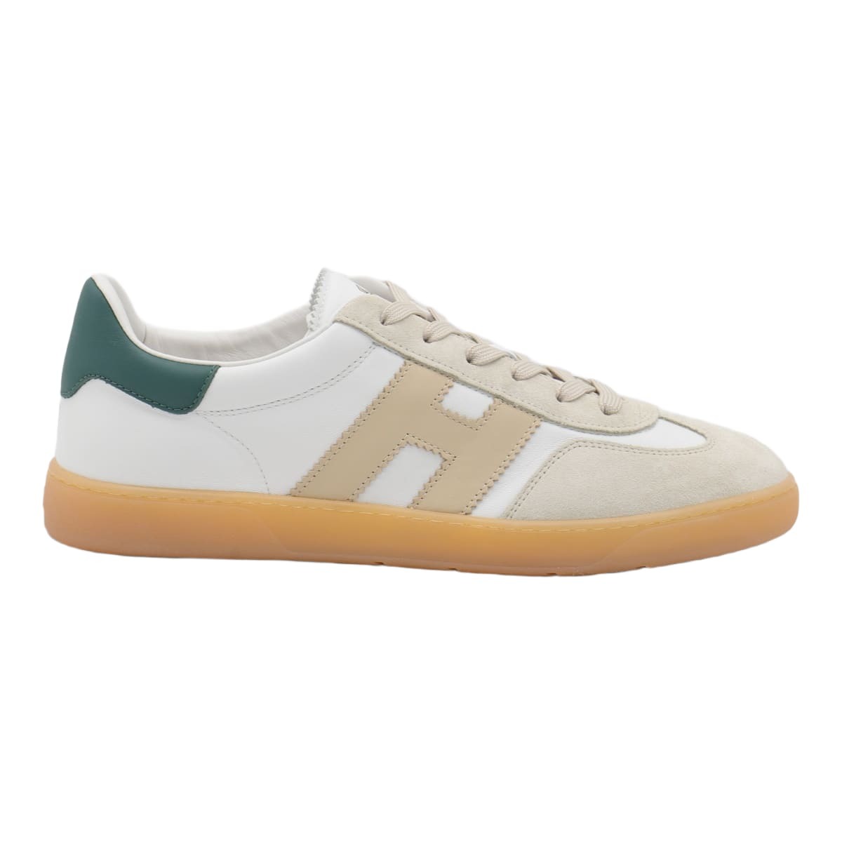 Hogan Green And White Sneakers
