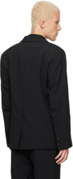 Ernest W. Baker Black Six Button Double Breasted Blazer
