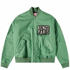 Kenzo Paris Men's Ken Zo Elevated Flight Bomber Jacket in Grass Green