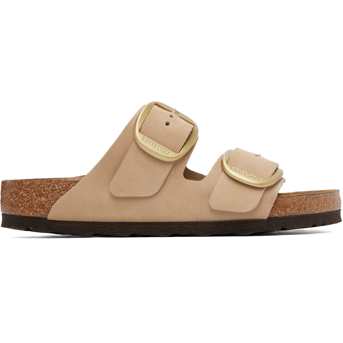 Birkenstock Beige Regular Arizona Big Buckle Nubuck Sandals
