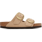 Birkenstock Beige Regular Arizona Big Buckle Nubuck Sandals