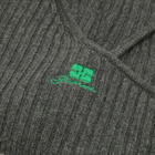 GANNI Women's Core Future Wool Knit Balaclava in Charcoal Grey 
