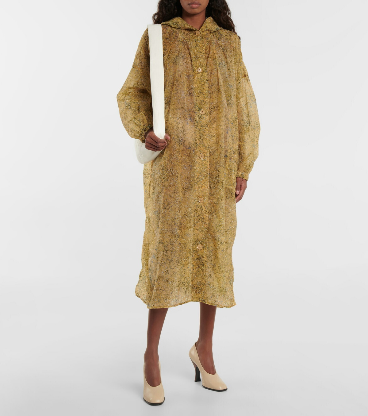 【関税込み】LEMAIRE イエロー ナイロン コート Lemaire - Printed nylon raincoat Lemaire