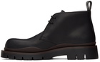 Bottega Veneta Black & Brown Tire Desert Boots