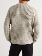 Rag & Bone - Logo-Embroidered Ribbed-Knit Sweater - Gray