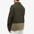 Folk Men's Puzzle Fleece in Olive Wool Mix