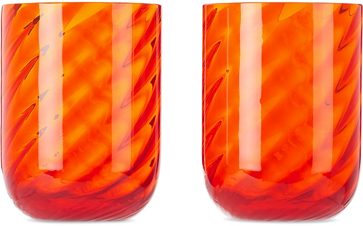 Photo: Dolce & Gabbana Orange Carretto Water Glass Set