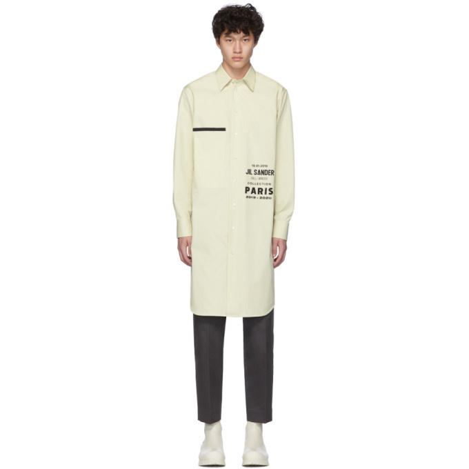 Photo: Jil Sander Off-White Printed Flyer Long Shirt