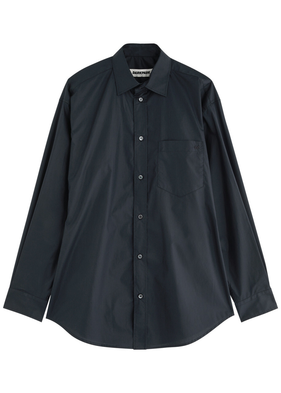 Darkpark Anne Cotton-poplin Shirt Navy