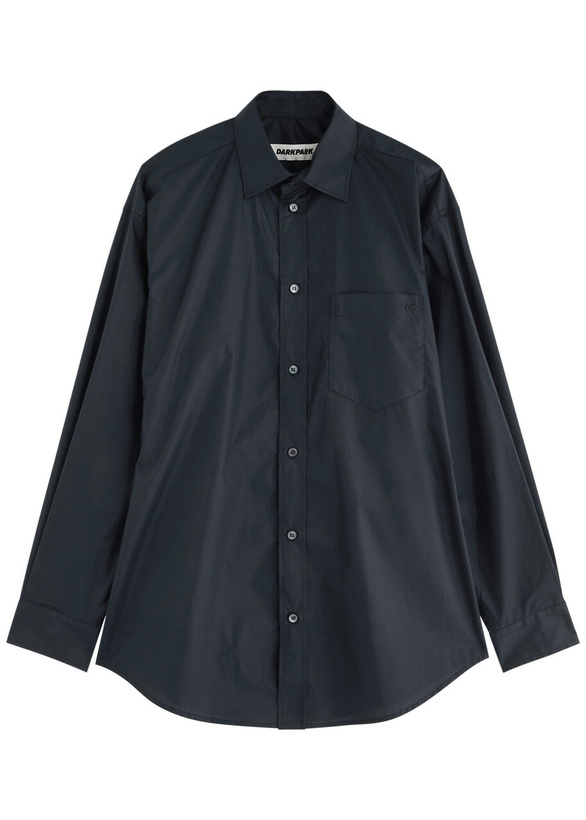 Photo: Darkpark Anne Cotton-poplin Shirt Navy
