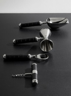 Ralph Lauren Home - Wells Stainless Steel and Croc-Effect Leather Bar Tool Set