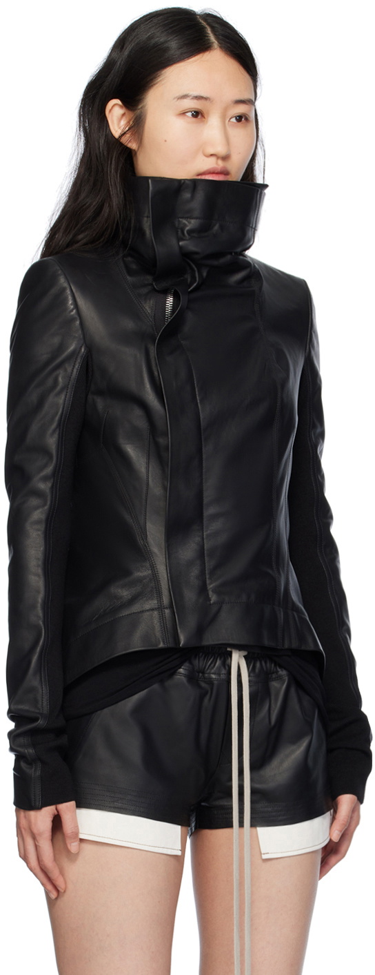 Rick Owens Black Naska Leather Jacket