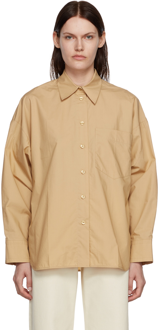LOW CLASSIC Beige Sleeve Point Shirt Low Classic