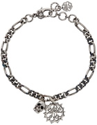 Alexander McQueen Silver Studded Seal & Skull Bracelet