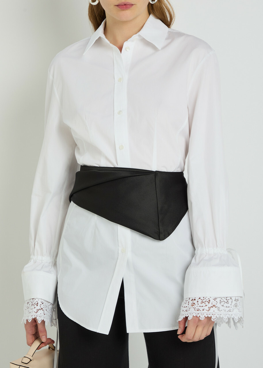 Victoria Beckham Satin Basque Belt Black