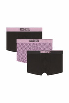 Diesel Three-pack of stretch cotton trunks with monogram - Trunks Mens in Violet