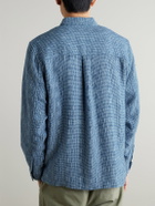 Folk - Patch Basketweave Cotton Overshirt - Blue