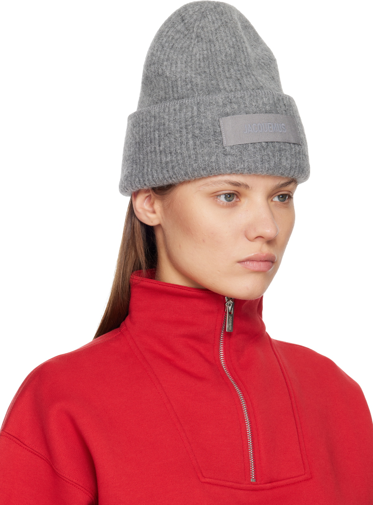 JACQUEMUS Gray La Casa 'The Gros Grain' Beanie