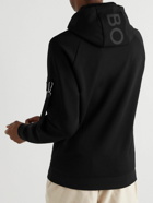 Bogner - 007 Printed Embroidered Jersey Hoodie - Black