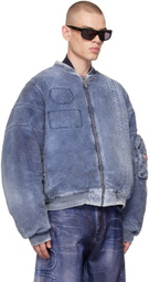 PDF Blue Rayan Bomber Jacket