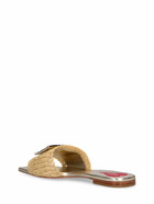 ROGER VIVIER - 10mm Strass Buckle Raffia Flat Slides