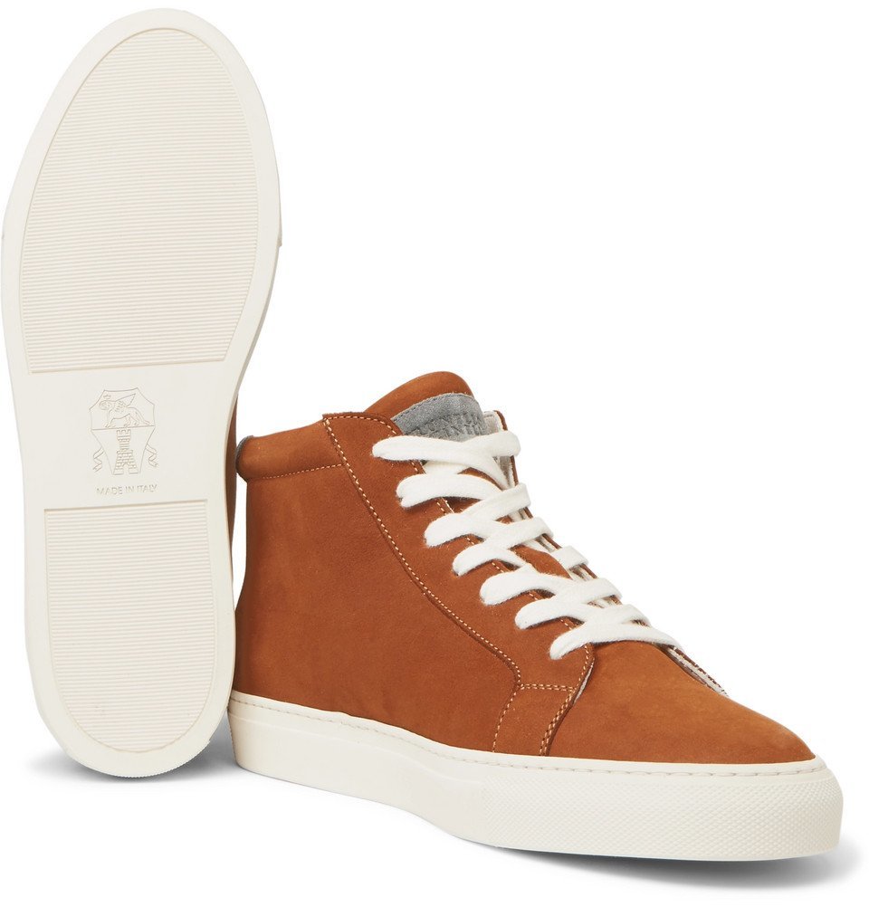 Tan high cheap top sneakers