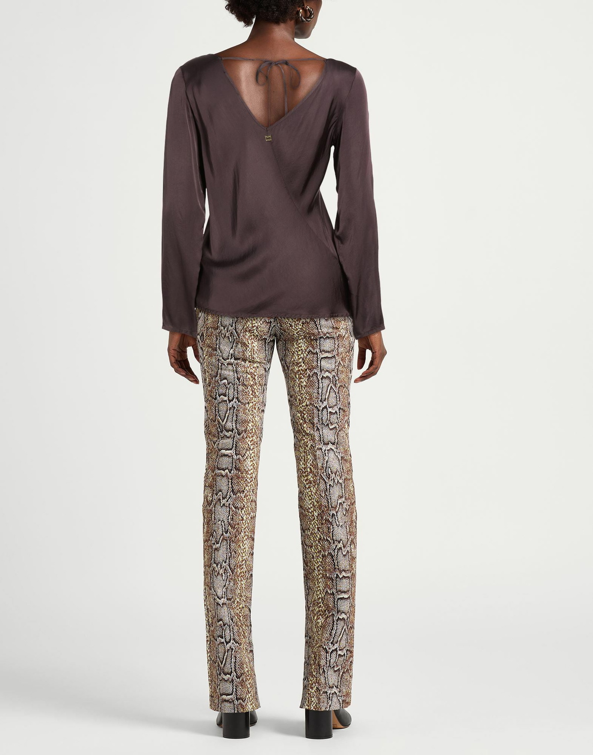 Manila Grace Womens Top Chocolate in Brown