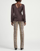 Manila Grace Womens Top Chocolate in Brown