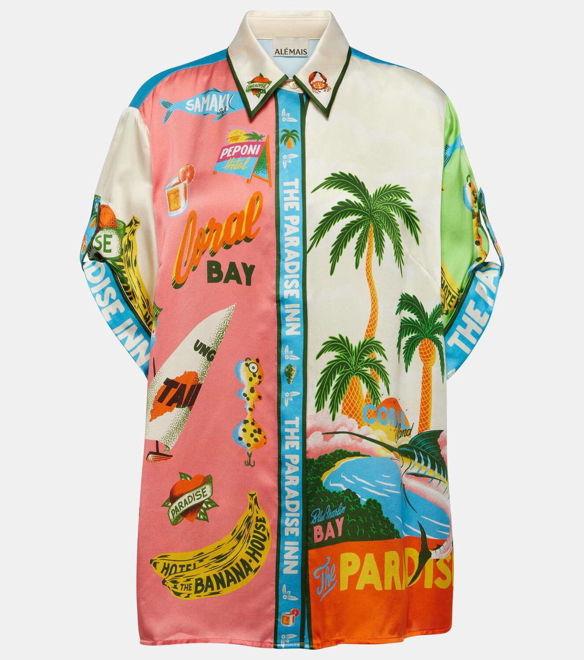 Alémais Paradiso printed silk shirt ALÉMAIS