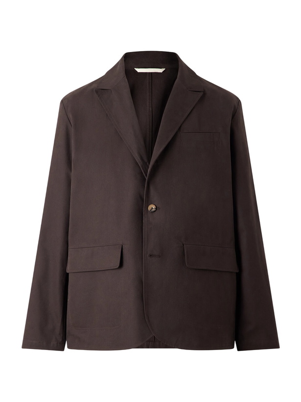 Photo: De Bonne Facture - Métier Cotton-Twill Suit Jacket - Brown